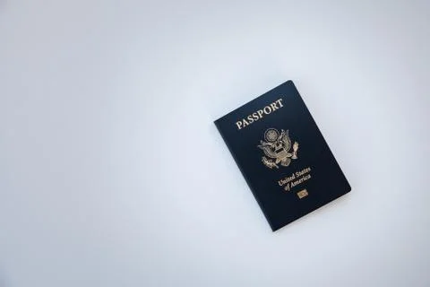 American passport on solid background Foto stock
