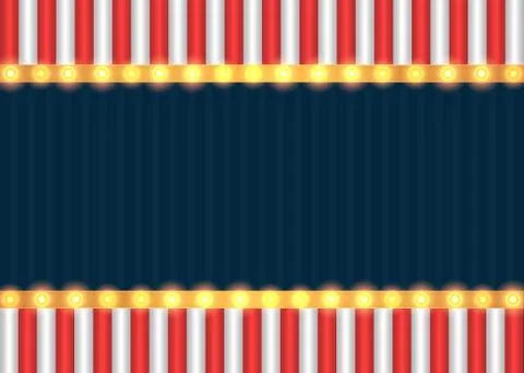 American patriotic background with marquee light bulbs Illustrazione stock