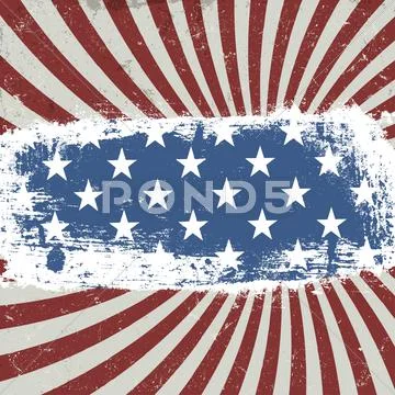 American patriotic background. vintage style. vector, eps10 Stock Illustration