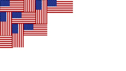 American pattern composed from national flags of the United States of America. Stock Footage 69779470