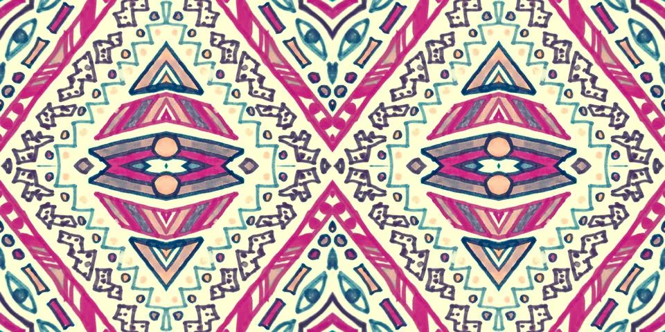 American pattern. Seamless ethnic background. 스톡 일러스트