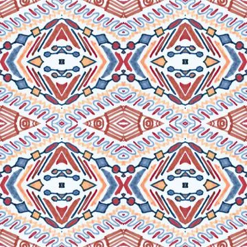 American pattern. Seamless ethnic background. Stock Illustration