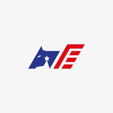 American Pegasus Logo Stock Illustration