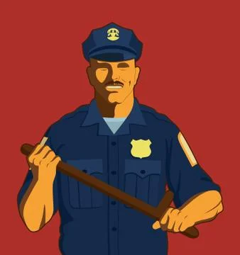 American Policeman Stock Illustration