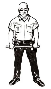 American policeman Illustrazione stock