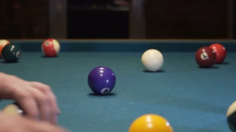 American Pool, creating billiard pyramid Video stock 83661961