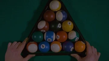 American Pool, creating billiard pyramid Stock Footage 85899087