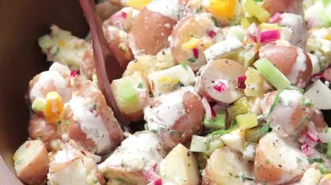 American potato salad Stock Footage 24656051