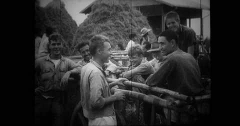 American POW's talking amongst themselves Stock Footage 43503033