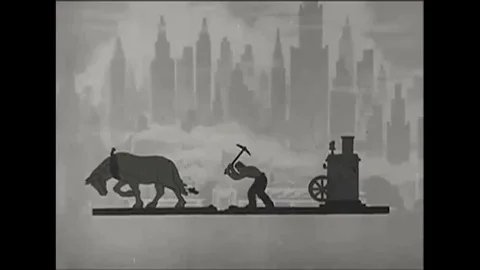 American productivity increased dramatically while hours worked decreased in the Video stock 120027670