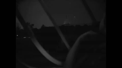 American protester looking at United States Capitol from bus Stock Footage