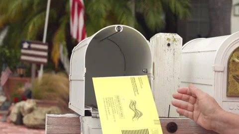 American returning mail-in ballot Stock Footage 140746316