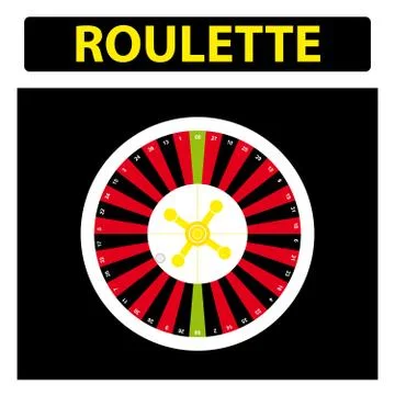 American roulette on white background Stock Illustration