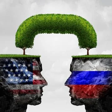American Russian Cooperation Иллюстрация