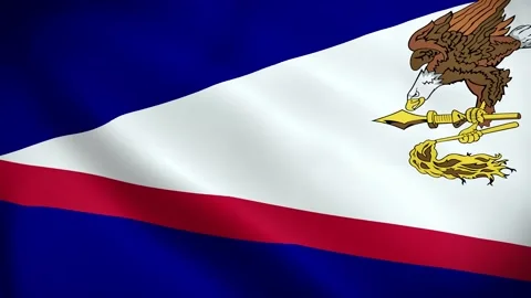 American Samoa 4K Flag Animation Stock Footage 172427100