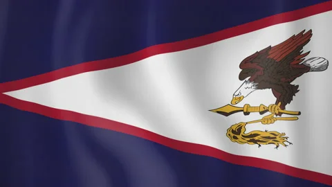 American Samoa animated flag. Seamless loop. 4K Stock-Footage 145483735