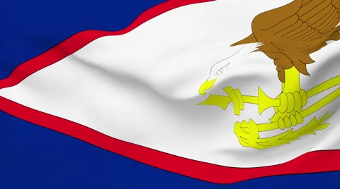 American Samoa flag  Stock Footage 1055984