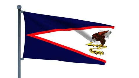 American Samoa Flag Video stock 150195167