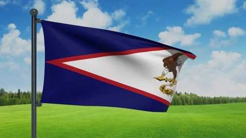 American Samoa Flag Stock Footage 151861438