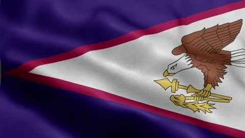 American Samoa flag Front Stock Footage 318661519