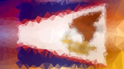 American Samoa Flag ISO:AS dissolving techno tessellating looping pulsing tri Stockbeeldmateriaal 109237774