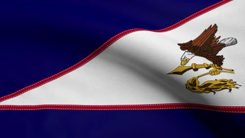 American Samoa Flag Loop Video stock 241236904