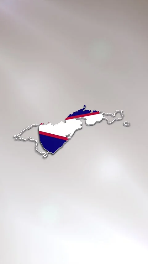 American Samoa Flag on Map Stock Footage 278172378