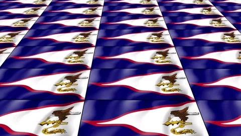 American Samoa flag wave 3d rotating view animated wallpaper background 動画素材 264303872