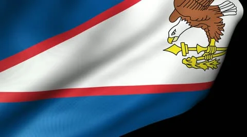 American Samoa Flag Waving Video stock 12229674