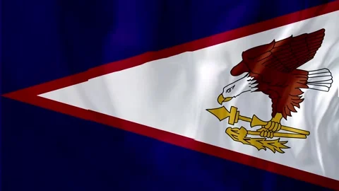 American Samoa Flag Waving Motion Animation 4K Stock Footage 311983835