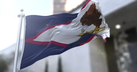 American-samoa-flag-waving-seamless-loop-4k-60fps Stock Footage 333623492