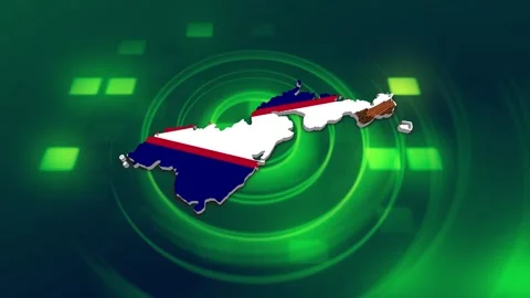 American Samoa Map and Flag Background Stock Footage 344026326
