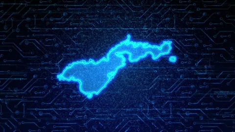 American Samoa Map Digital Technology Opener Video stock 335080639