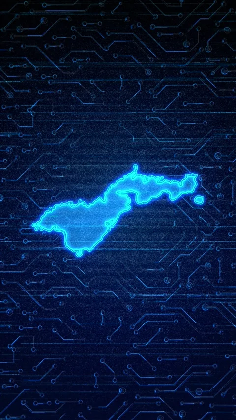 American Samoa Map Digital Technology Opener Stock Footage 336310662