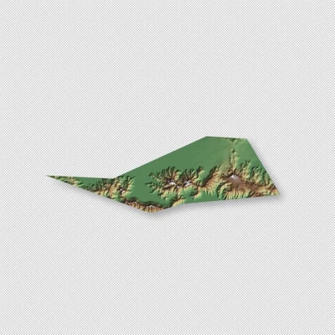 American Samoa Rotating 3D Relief Map Seamless Loop, Alpha Channel 4K 스톡 동영상 340727161