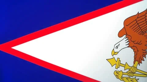 American Samoa Waving Flag Stock Footage 10761436