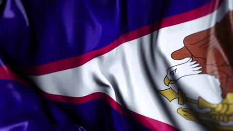 American Samoa WAVING FLAG Stock Footage 323826420