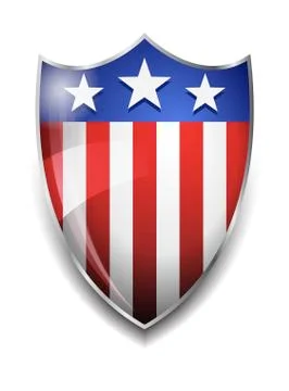 American Shield Stock Illustration