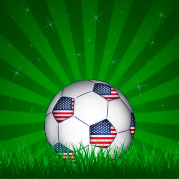 American soccer ball, vector Stock Illustration