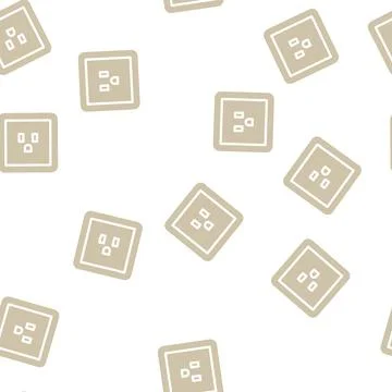 American socket glyph vector seamless pattern Stock Illustration