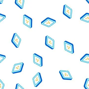 American socket isometric icon seamless pattern Stock Illustration