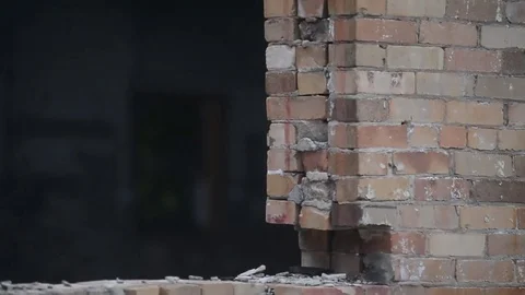 American soldier throws grenade out window then seeks cover Stock Footage 79972820