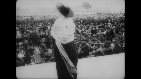American soldiers go through basic training prior to fighting in World War One. Video stock 74815157