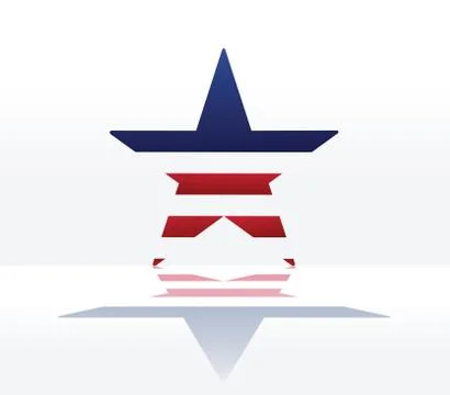 American star abstract background Stock Illustration