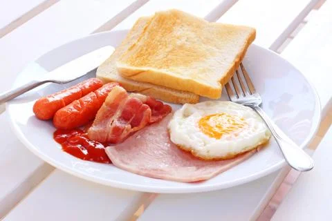 American style breakfast Stock Photos