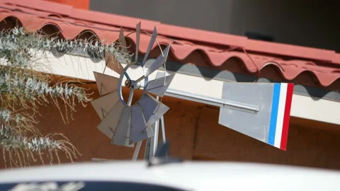 American-Style windmill in 4K Stock Footage 88300128