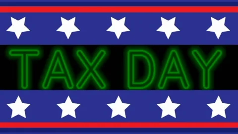 American tax day theme background animation Stock Footage 237656181