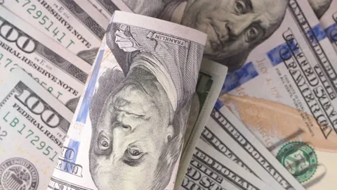 American US dollars banknotes close up Stock Footage 131265171