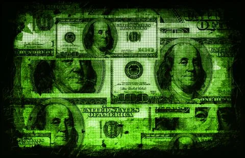 American us dollars currency abstract Illustrazione stock