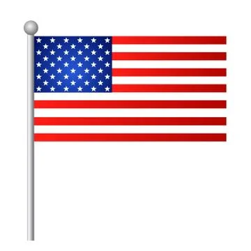 American USA flag vector template background realistic copy Ilustración de archivo